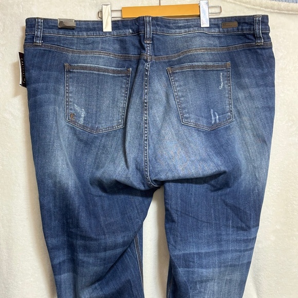 Kut From The Cloth Women's Jeans 24W Blue Adele Slouchy Boyfriend Distressed - Picture 4 of 10